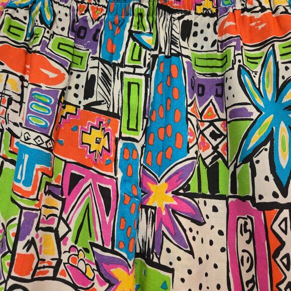 Vintage Judy Knapp Button-Up Blouse and Matching Pull-On Short Set, Mixed Sizes - Picture 7 of 13